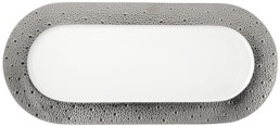 Bernardaud, Ecume Platinum, Rectangular cake platter