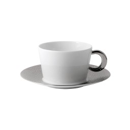 Bernardaud, Ecume Platinum, Breakfast cup & saucer