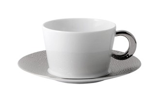 Bernardaud, Ecume Platinum, Breakfast cup & saucer