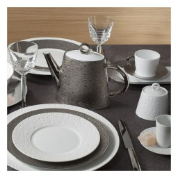 Bernardaud, Ecume Platinum, Breakfast cup & saucer