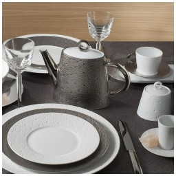 Bernardaud, Ecume Platinum, Large oblong plate