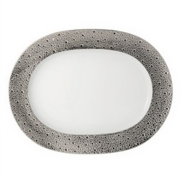 Bernardaud, Ecume Platinum, Oval platter large