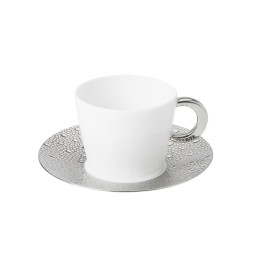 Bernardaud, Ecume Platinum, Tea cup & saucer