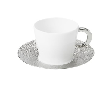 Bernardaud, Ecume Platinum, Tea cup & saucer