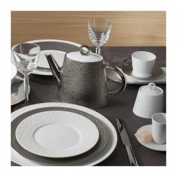 Bernardaud, Ecume Platinum, Tea cup & saucer