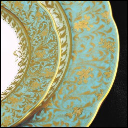 Bernardaud, Eden turquoise, Rim soup plate