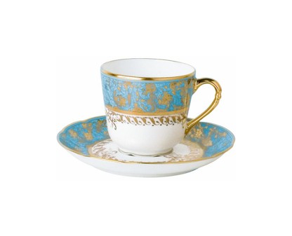 Bernardaud, Eden turquoise, Espresso cup and saucer