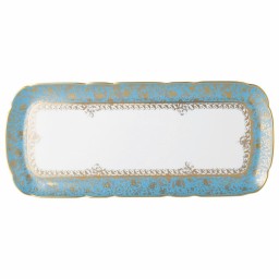 Bernardaud, Eden turquoise, Rectangular cake platter