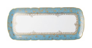 Bernardaud, Eden turquoise, Rectangular cake platter