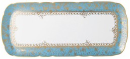 Bernardaud, Eden turquoise, Rectangular cake platter