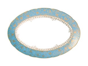 Bernardaud, Eden turquoise, Oval platter