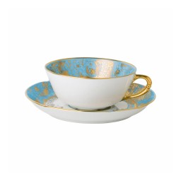 Bernardaud, Eden turquoise, Tea cup and saucer