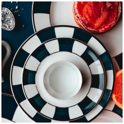 Bernardaud, Galerie Royale Night Blue, Deep round dish