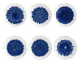 Bernardaud, In bloom, Set of 6 coupe dessert plates