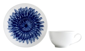 Bernardaud, In bloom, Set of 4 tea cups and saucers