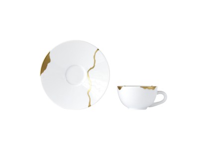 Bernardaud, Kintsugi, Espresso cup and saucer