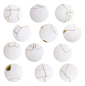 Bernardaud, Kintsugi, Set of 12 dinner plates