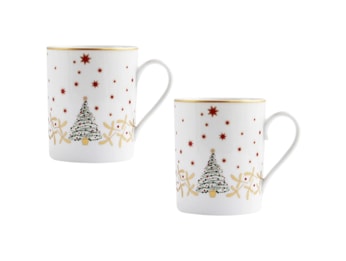Bernardaud, Noël, Set of 2 mugs