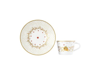 Bernardaud, Noël, Espresso cup and saucer