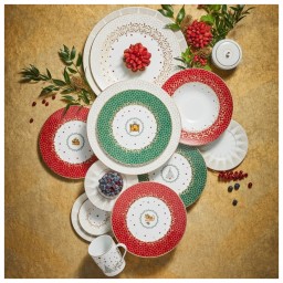 Bernardaud, Noël, Set of 4 dessert plates