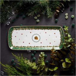 Bernardaud, Noël, Rectangular cake platter