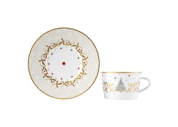 Bernardaud, Noël, Tea cup and saucer