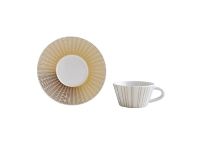 Bernardaud, Sol, Set of 2 coffee cups and saucers