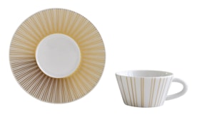 Bernardaud, Sol, Set of 4 coffee cups and saucers