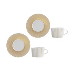 Bernardaud, Sol, Set of 2 tea cups and saucers