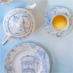 Bernardaud, Tout Paris, Set of 2 tea cups and saucers