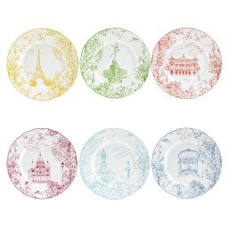 Bernardaud, Tout Paris, Set of 6 salad plates