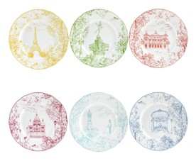 Bernardaud, Tout Paris, Set of 6 salad plates