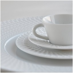 Bernardaud, Twist White, Rim soup plate