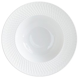 Bernardaud, Twist White, Rim soup plate