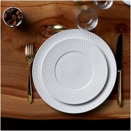 Bernardaud, Twist White, Presentation plate