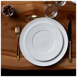 Bernardaud, Twist White, Dinner plate