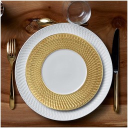 Bernardaud, Twist Gold, Rim soup plate