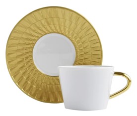 Bernardaud, Twist Gold, Expresso cup and saucer