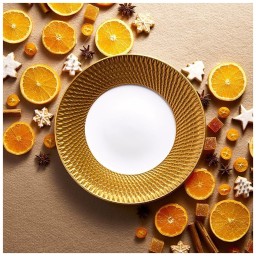 Bernardaud, Twist Gold, Expresso cup and saucer