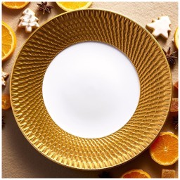 Bernardaud, Twist Gold, Dinner plate