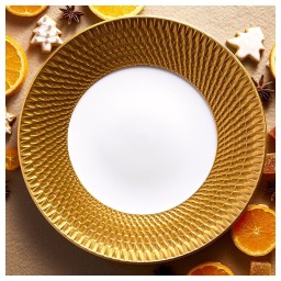 Bernardaud, Twist Gold, Set of 2 coffee cups and saucers