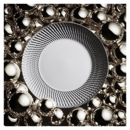 Bernardaud, Twist Platinum, Bread and butter plate