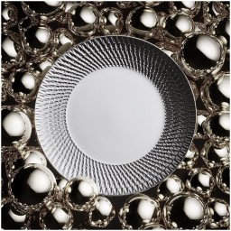 Bernardaud, Twist Platinum, Rim soup plate