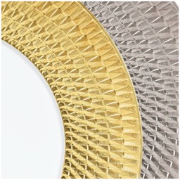 Bernardaud, Twist Platinum, Rim soup plate