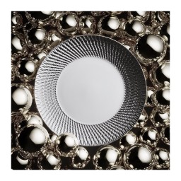 Bernardaud, Twist Platinum, Set of 2 coffee cups and saucers