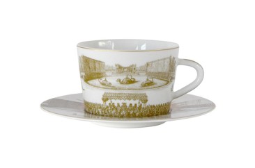 Bernardaud, Versailles Enchanté, Tea cup and saucer