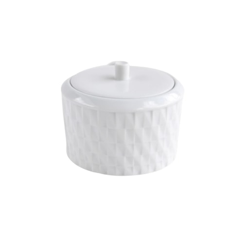 Bernardaud, Twist White, Sugar bowl
