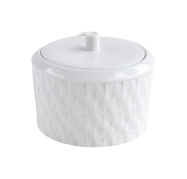 Bernardaud, Twist White, Sugar bowl