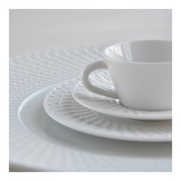 Bernardaud, Twist White, Tea cup and saucer