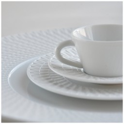 Bernardaud, Twist White, Expresso cup and saucer